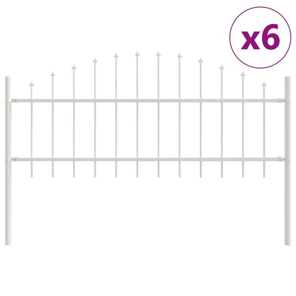 vidaXL Garden Fence White 1020 x 75 cm