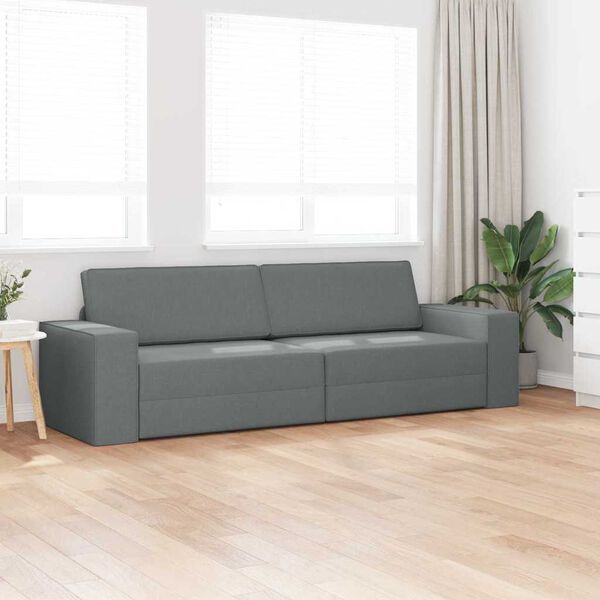vidaXL Sofa Bed Dark Grey 96.46 x 30.71 x 30.31 in Fabric