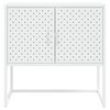 vidaXL Sideboard White Steel Medium Levelers Sideboard Rectangular