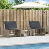 vidaXL Sun Lounger Light grey, Dark grey