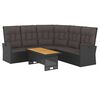 vidaXL Garden Lounge Set Black