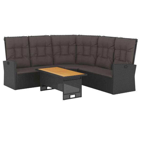 vidaXL Garden Lounge Set Black
