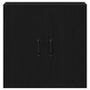 vidaXL Wall Cabinet Black Oak 23.6"x 12.2"x 23.6" Engineered Wood