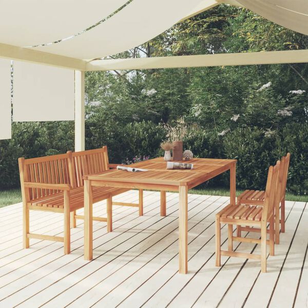 vidaXL Garden Dining Set Natural teak Solid teak wood Large Durable