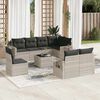vidaXL Garden Sofa Set Light Grey