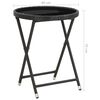 vidaXL Bistro Set Black Poly rattan, steel, glass, fabric Medium