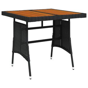 vidaXL Garden Table Black
