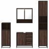 vidaXL Bathroom Furniture Set Brown Oak Engineered Wood Medium