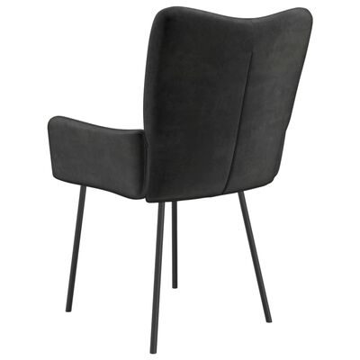 vidaXL Dining Chairs 2 pcs Black Velvet