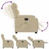 vidaXL Electric Massage Recliner Chair Cream Polyester, Foam, Metal, Plywood