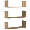 vidaXL Wall Shelves 3 pcs Artisian Oak 22.8x7.1x7.1" Engineered Wood
