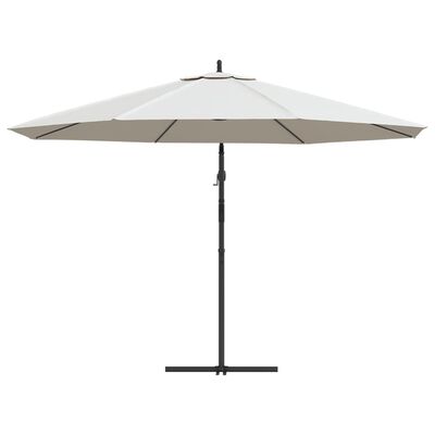 vidaXL Cantilever Umbrella 137.8" Sand White