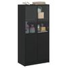 vidaXL Highboard Black Engineered wood Tall Highboard Rectangular
