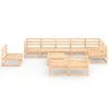 vidaXL 10 Piece Patio Lounge Set Solid Pinewood