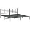 vidaXL Bed Frame Black Powder-coated steel Double Bed Frame