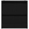 vidaXL Wall-mounted Bedside Cabinet Black Oak Engineered wood
