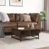 vidaXL Coffee Table Brown Oak, Black Engineered wood, Metal Medium
