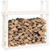 vidaXL Firewood Rack White 43.3x13.8x42.7" Solid Wood Pine