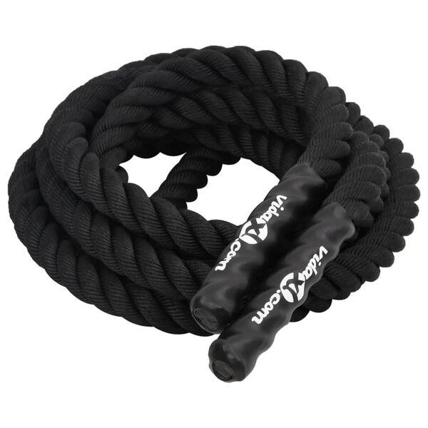 vidaXL Battle Rope Black 29.5 ' 15.0 lb Polyester