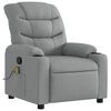 vidaXL Massage Recliner Chair Light Grey Fabric (100% polyester) Standard
