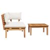 vidaXL Garden Bench 2 pcs Brown Solid Teak wood