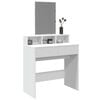 vidaXL Dressing Table White Engineered wood, glass 31.5 x 16.1 x 57.1 in
