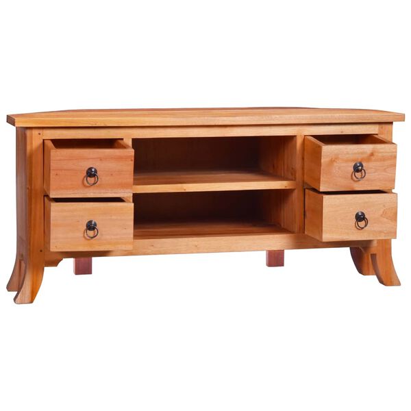 vidaXL TV Stand 39.4"x15.7"x17.7" Solid Wood Mahogany