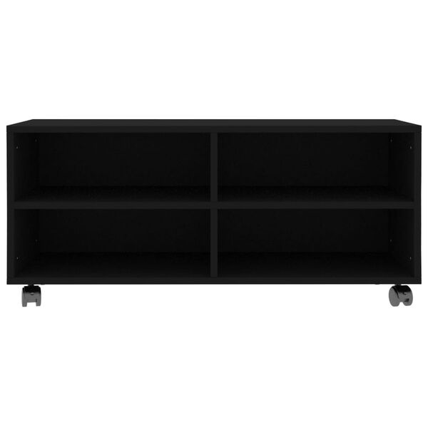 vidaXL TV Cabinet Black Engineered wood 35.4 x 13.8 x 13.8 in TV Cabinet