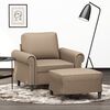 vidaXL Sofa Chair With Footstool Cappuccino