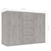 vidaXL Sideboard Concrete grey Engineered wood Standard
