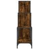 vidaXL Bookcase Smoked Oak Engineered Wood, Metal 36.2x11.8x40.2 in