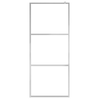 vidaXL Walk-in Shower Wall with Whole Frosted ESG Glass 35.4"x76.8"