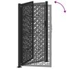 vidaXL Garden Gate Black 39.4x68.9" Steel Cross  Design