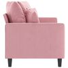 vidaXL 2-seater Sofa Pink Velvet, Metal, Textilene, Foam