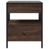 vidaXL Coffee Table Brown Oak Engineered wood, glass, metal Compact