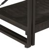 vidaXL Bookcase Black Solid rough mango wood, powder-coated steel Medium
