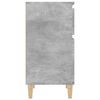 vidaXL Bedside Cabinet Concrete gray Engineered wood Standard