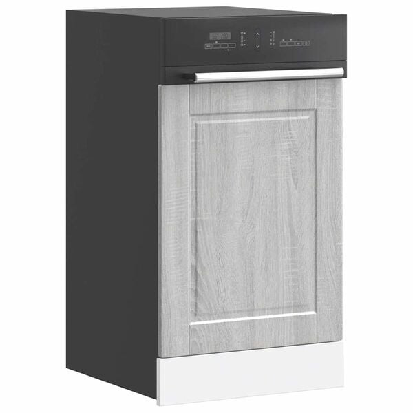 vidaXL Dishwasher Panel Gray sonoma Engineered wood 17.7 x 0.6 x 26.4 in