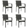 vidaXL Garden Dining Set Black