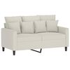 vidaXL 2-seater Sofa Cream Velvet (100% polyester), metal, textilene