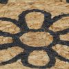 vidaXL Area Rug Natural and dark blue Braided jute 47.2 in