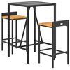 vidaXL Garden Bar Set Black