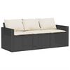 vidaXL Garden Sofa Set Black