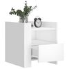 vidaXL Bedside Cabinet White Engineered Wood 17.7x19.7x19.7 in
