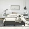 vidaXL Bed Frame Black Faux leather, plywood, engineered wood Full Bed