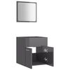 vidaXL Bathroom Furniture Set High gloss grey Engineered wood, acrylic
