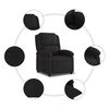vidaXL Recliner Chair Black Fabric Standard Recliner Chair Rectangular