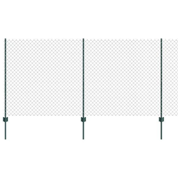 vidaXL Fence and Post Green 3.94 x 32.81 ft Steel