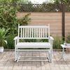 vidaXL Glider Bench White Solid Poplar wood Medium Glider Bench