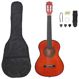 vidaXL 8 Piece Classical Guitar Beginner Set 1/2 34"